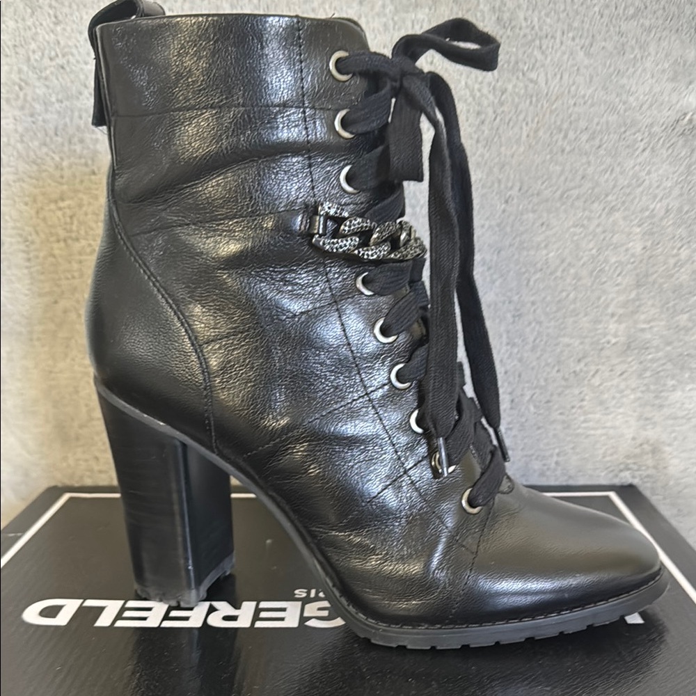Chic Black Leather Ankle Boots